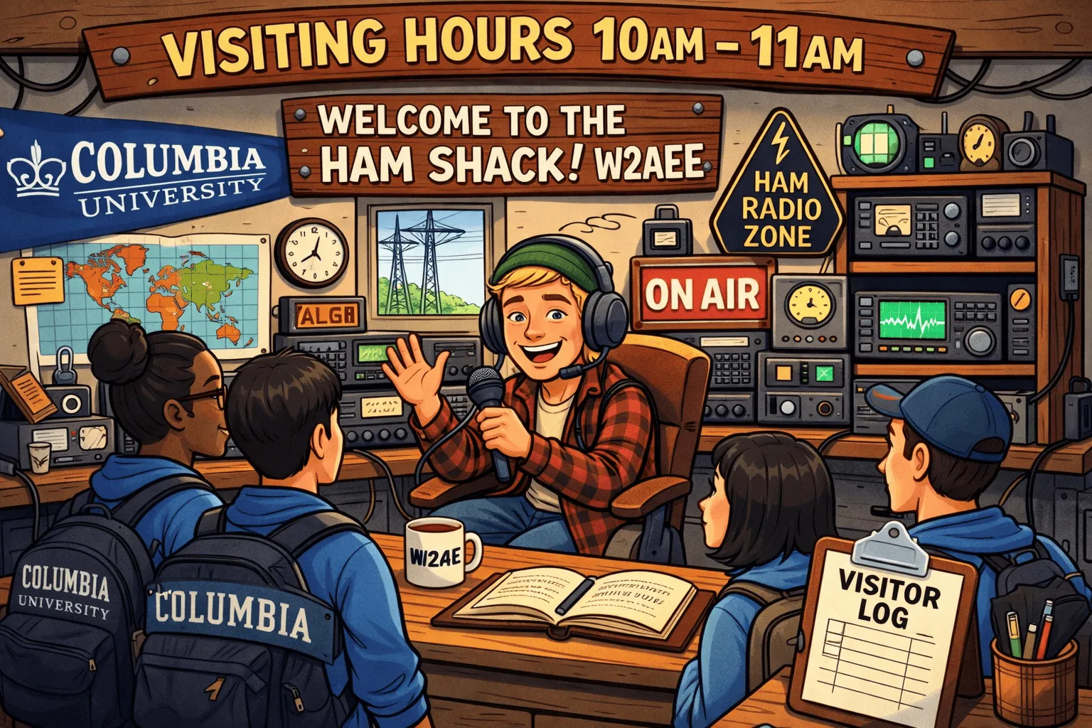 Shack Visiting Hour - Visiting Hours 10AM-11AM, Welcome to the Ham Shack W2AEE